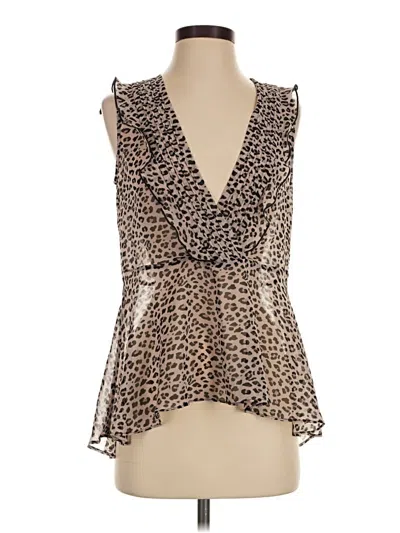Pre-owned Cabi Sleeveless Blouse In Brown