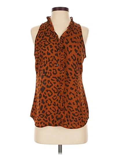 Pre-owned Cabi Sleeveless Blouse In Brown