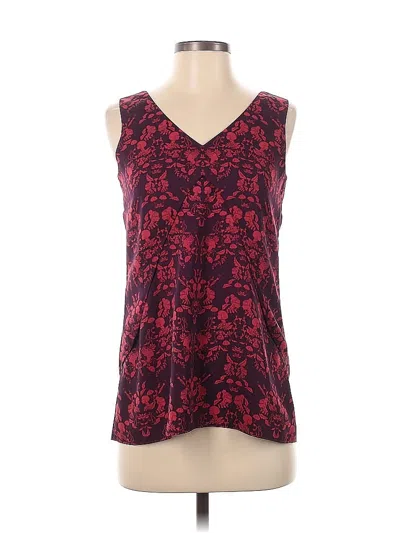Pre-owned Cabi Sleeveless Blouse In Burgundy