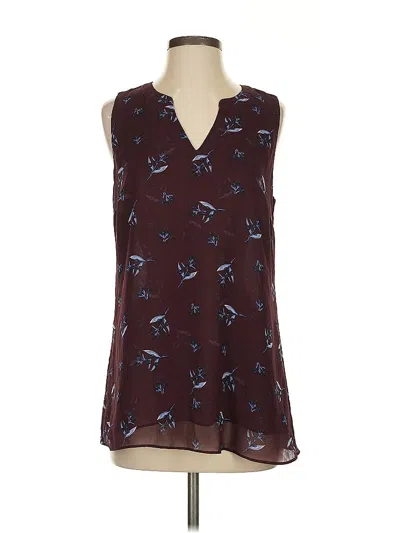 Pre-owned Cabi Sleeveless Blouse In Burgundy
