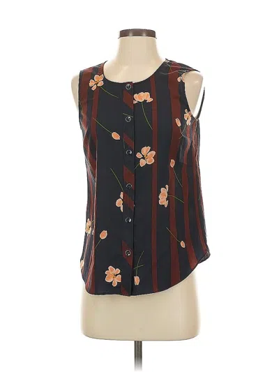 Pre-owned Cabi Sleeveless Blouse In Burgundy