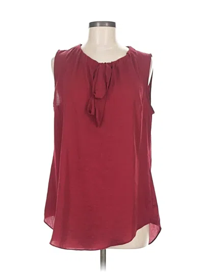 Pre-owned Cabi Sleeveless Blouse In Burgundy
