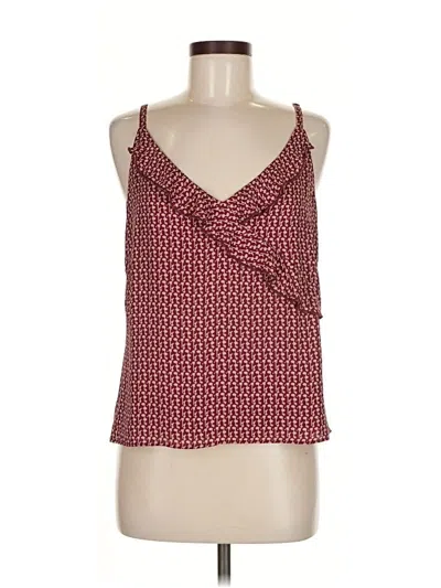 Pre-owned Cabi Sleeveless Blouse In Burgundy
