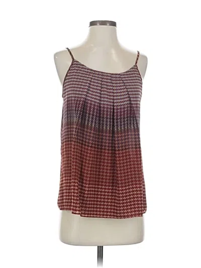 Pre-owned Cabi Sleeveless Blouse In Burgundy