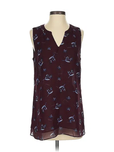 Pre-owned Cabi Sleeveless Blouse In Burgundy