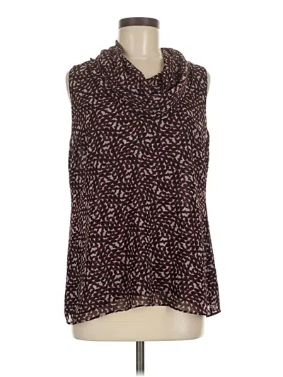 Pre-owned Cabi Sleeveless Blouse In Burgundy