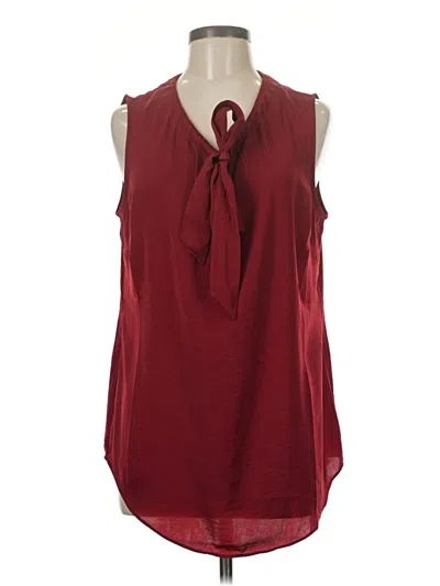 Pre-owned Cabi Sleeveless Blouse In Burgundy