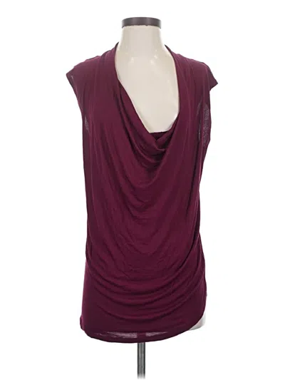Pre-owned Cabi Sleeveless Blouse In Burgundy