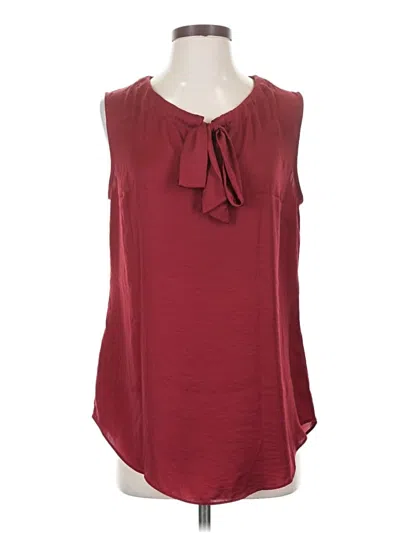 Pre-owned Cabi Sleeveless Blouse In Burgundy
