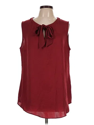 Pre-owned Cabi Sleeveless Blouse In Burgundy