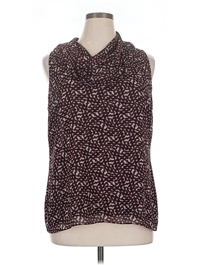 Pre-owned Cabi Sleeveless Blouse In Burgundy