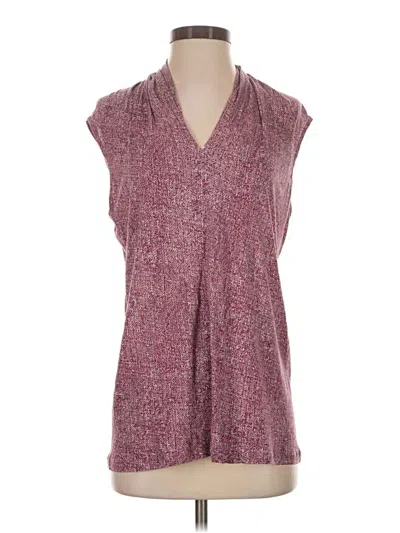 Pre-owned Cabi Sleeveless Blouse In Burgundy