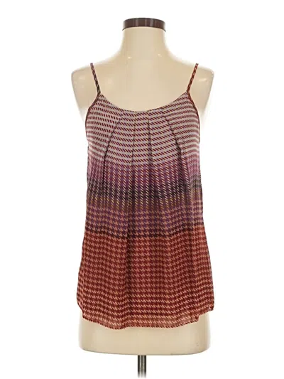 Pre-owned Cabi Sleeveless Blouse In Burgundy