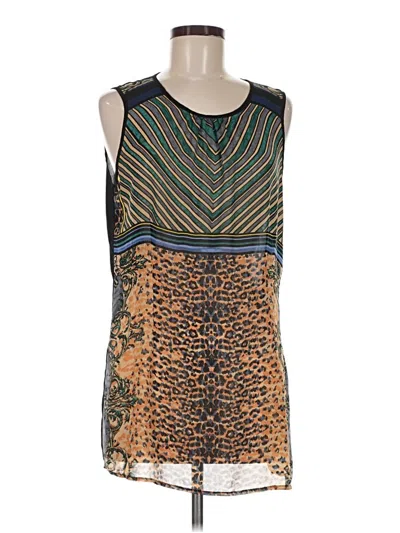 Pre-owned Cabi Sleeveless Blouse In Gold