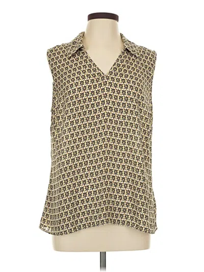 Pre-owned Cabi Sleeveless Blouse In Gold