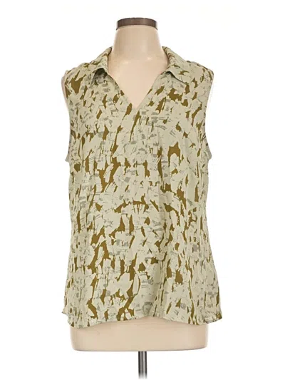 Pre-owned Cabi Sleeveless Blouse In Gold