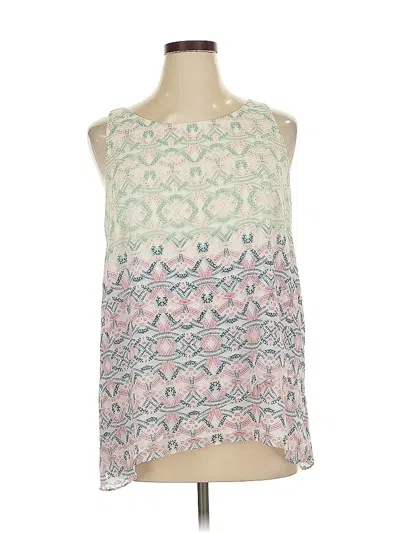 Pre-owned Cabi Sleeveless Blouse In Green