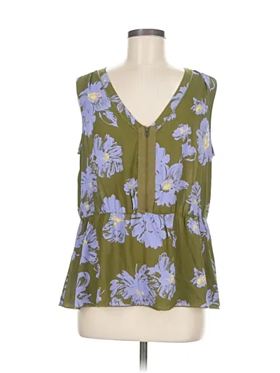 Pre-owned Cabi Sleeveless Blouse In Green