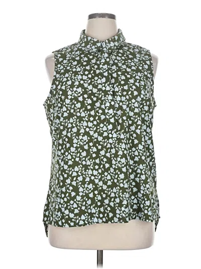 Pre-owned Cabi Sleeveless Blouse In Green