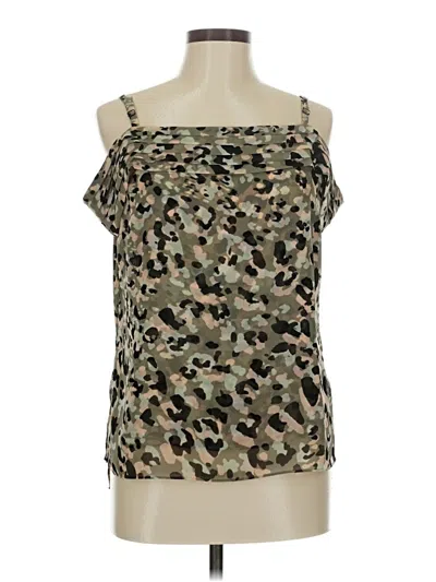 Pre-owned Cabi Sleeveless Blouse In Green
