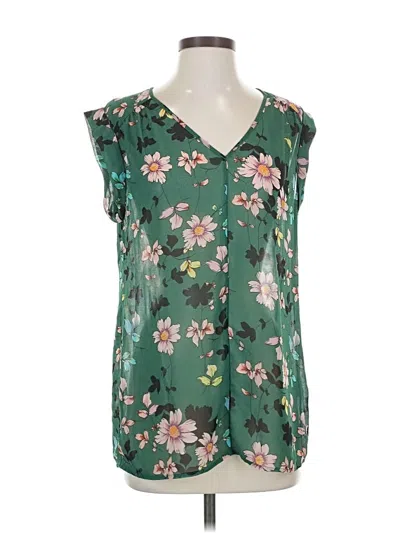 Pre-owned Cabi Sleeveless Blouse In Green