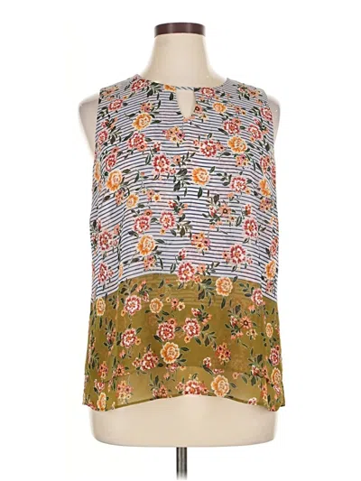 Pre-owned Cabi Sleeveless Blouse In Green
