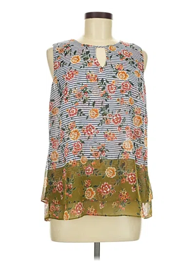 Pre-owned Cabi Sleeveless Blouse In Green
