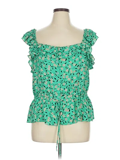 Pre-owned Cabi Sleeveless Blouse In Green