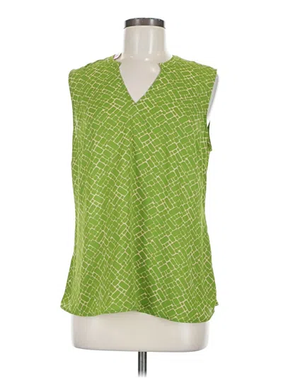 Pre-owned Cabi Sleeveless Blouse In Green
