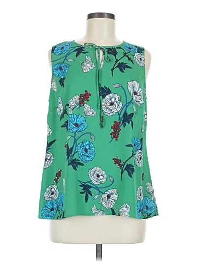 Pre-owned Cabi Sleeveless Blouse In Green