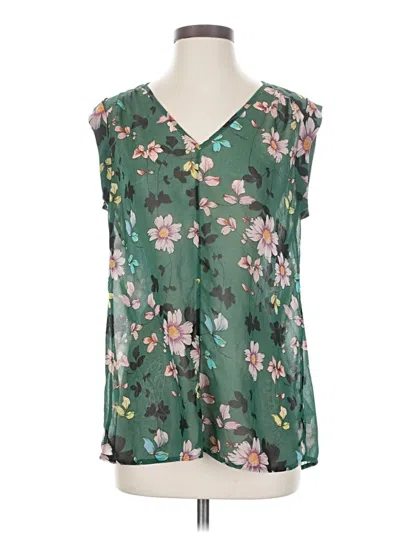 Pre-owned Cabi Sleeveless Blouse In Green