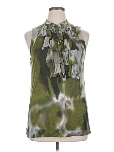 Pre-owned Cabi Sleeveless Blouse In Green