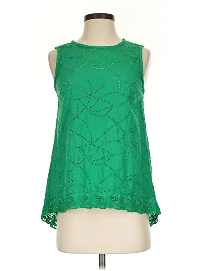 Pre-owned Cabi Sleeveless Blouse In Green