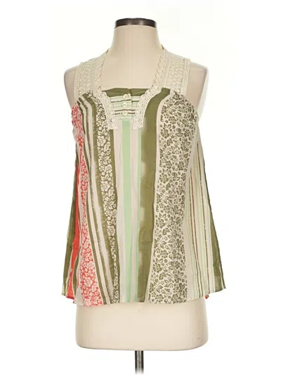 Pre-owned Cabi Sleeveless Blouse In Green