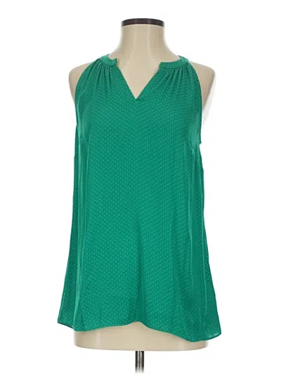 Pre-owned Cabi Sleeveless Blouse In Green