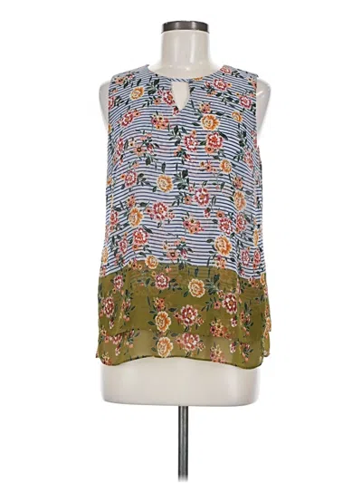 Pre-owned Cabi Sleeveless Blouse In Green
