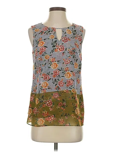 Pre-owned Cabi Sleeveless Blouse In Green