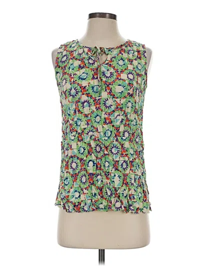 Pre-owned Cabi Sleeveless Blouse In Green