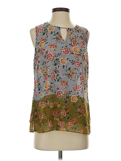Pre-owned Cabi Sleeveless Blouse In Green