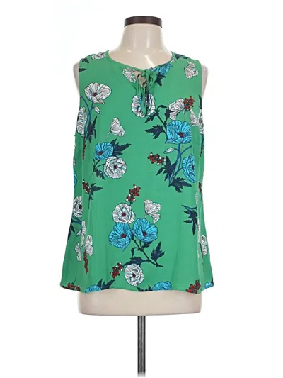 Pre-owned Cabi Sleeveless Blouse In Green