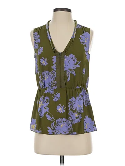 Pre-owned Cabi Sleeveless Blouse In Green