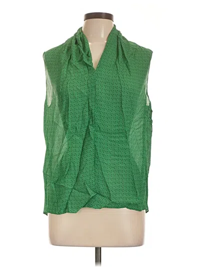 Pre-owned Cabi Sleeveless Blouse In Green