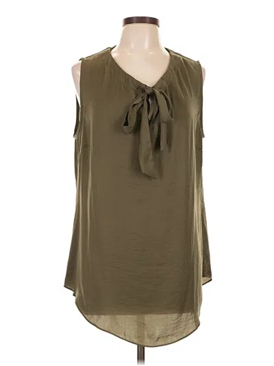 Pre-owned Cabi Sleeveless Blouse In Green