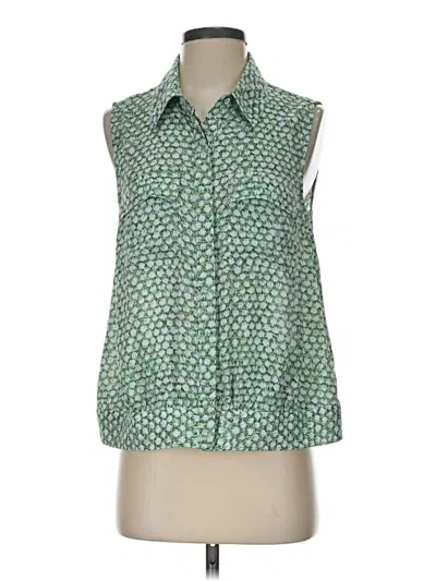 Pre-owned Cabi Sleeveless Blouse In Green