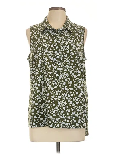 Pre-owned Cabi Sleeveless Blouse In Green