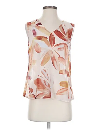 Pre-owned Cabi Sleeveless Blouse In Ivory