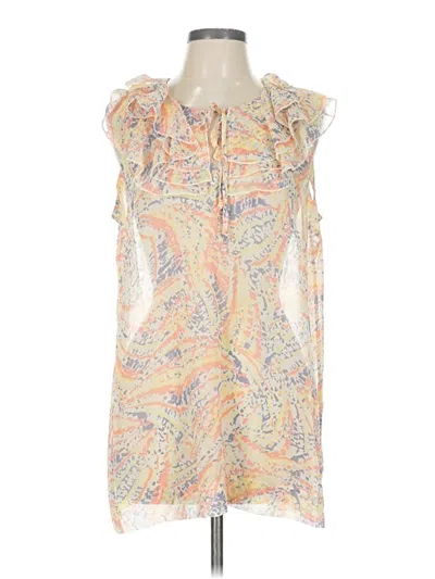 Pre-owned Cabi Sleeveless Blouse In Ivory
