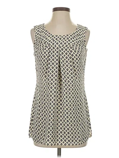 Pre-owned Cabi Sleeveless Blouse In Ivory