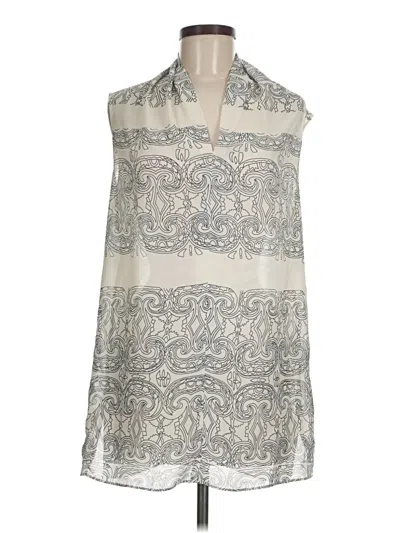 Pre-owned Cabi Sleeveless Blouse In Ivory