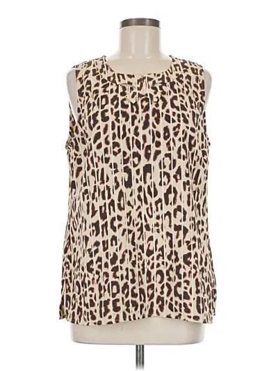 Pre-owned Cabi Sleeveless Blouse In Ivory